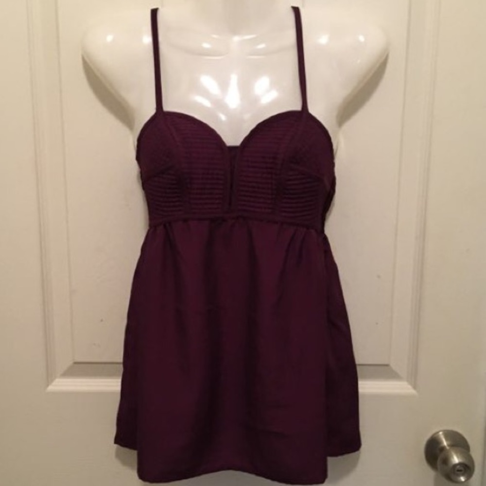 Xhilaration Purple Spaghetti Strap Bustier Top XS